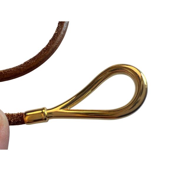Hermès Jumbo Leather Hook Double Wrap Bangle Bracelet Choker - Picture 6 of 12